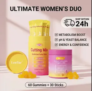 [Live Exclusive] LEEFAR Glow Up Duo - Women's She Juicy Probiotic + Slippery Elm & Cutti Wellness Supplement
