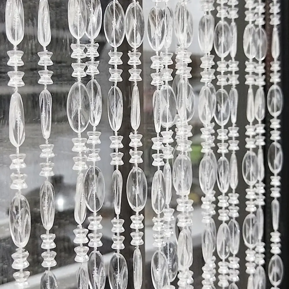Doorways Acrylic Door Beads String Curtains Tassel Room Divider Screen for Doorway Window Living Room Wedding (1, Clear, 39 inch x 78.7 inch), ES041
