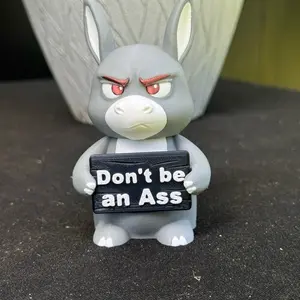 3D Printed Donkey Desk Buddy - Funny Novelty Animal Toy Figure for Desk Decoration