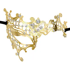 OIDEA Women Rhinestone Masquerade Mask: Ladies Luxury Diamond Metal Half Face Party Costume Ball Carnival Venetian Mask