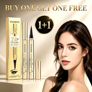 [NEW Buy 1 Get 1]2 PCS  Waterproof Liquid Eyeliner Smudge-proof · Long-lasting Color Precision Tip for Flawless Lines Black Eyeliner Makeup Tool Soft Brush Tip Ultra-Precise Application For Women