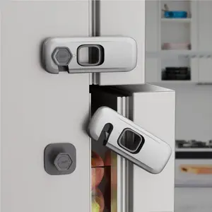 5 Pack Multi-Purpose Proof Refrigerator Lock & Proofing Cabinet Locks, Oven Lock Safety with Adhesive Sticky Pad No Tools Need for Fridge Drawers Dishwasher Oven Cupboard Closet