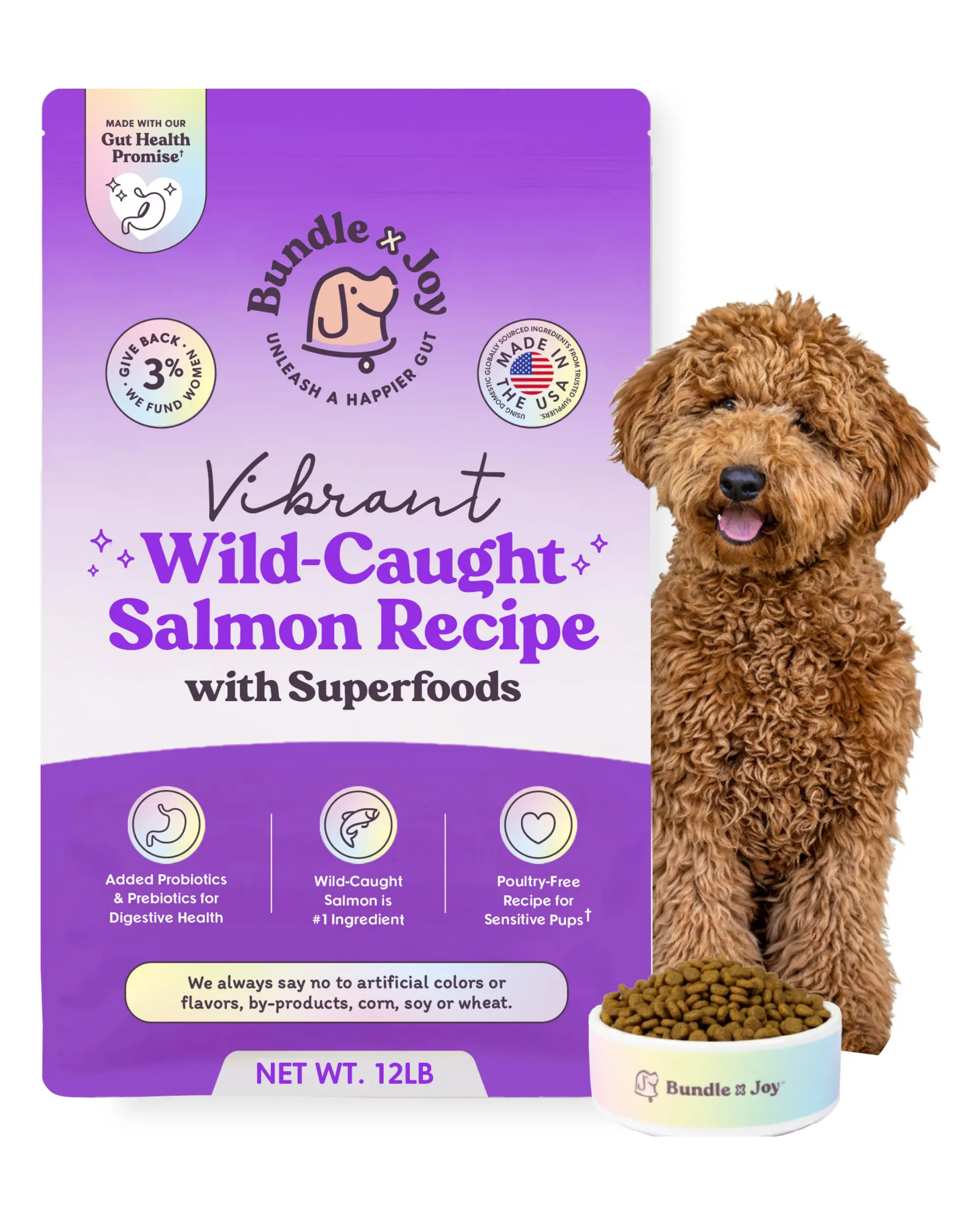 Bundle x Joy Wild-Caught Salmon Dog Food, Vibrant Formula for Canine Nutritional Support