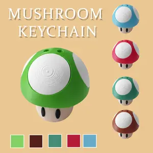 3 - 5PCS Cute Mushroom Keychain Set – Press-to-Click Fidget Charm for Keys, Bags & Backpacks. A meaningful gift for family members, loved ones, or kids.