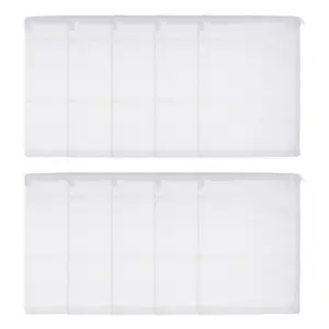 PETAXCELL Aquarium Filter Media Bags, Fish Tank Fine Mesh Bag with Zipper Reusable Versatile 14 x 10 Inch, (White, 10pcs)/ Intended for Fish Tank/Aquarium/Pond/Activated Carbon/Ceramic Rings