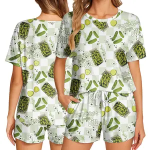 Vintage Pickle Jar Pajama Set - Soft & Alluring Nightwear | Loungewear, Homewear, Valentine Gift, Ideal Gift for Mom or Her