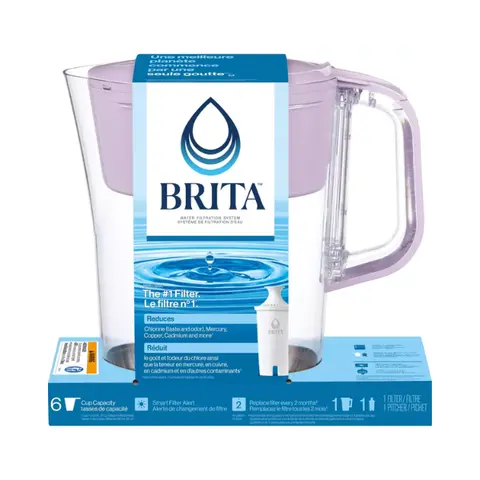 Brita 6-Cup Misty Lilac Pitcher with Original Filter