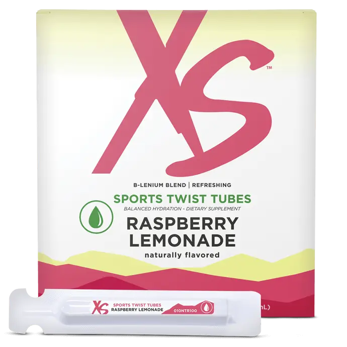 Amway XS Sports Twist Tubes Raspberry Lemonade | Electrolyte Drink Mix | 20 Single-Serve Tubes | Raspberry Lemonade Taste | Drink Mix Powder | Individual Tubes | XS Sports | Electrolyte Beverage | Ready to Mix | Original Formula | 20 Servings | XS Product
