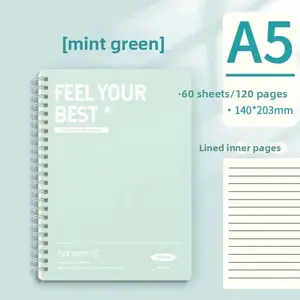 Loose-leaf Thickened Spiral Notebook Journal A5 Perforated Pages Students Office School Stationery Supplies, Spiral Bound Notepad