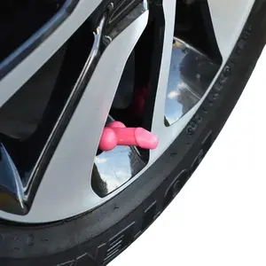 Prank D Shaped Valve Stem Caps - 4 Pack Novelty Covers for Schrader Valves - Lightweight & Durable - Perfect for Pranks & Gag Gifts - Glow-in-the-Dark Option Available