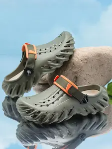 Men's Comfortable Breathable Clogs, Textured Design Clogs, Water Clogs, Casual Non-slip Sports Sandals for All Seasons, Fashionable Shoes for Indoor & Outdoor Wear