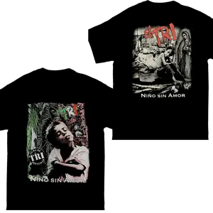 Vintage El Tri T-Shirt, “Nino Sin Amor” AOP Mexican Rock Band Tee, Heavy Cotton Fabric, Gift For Fan, Menswear Top Streetwear Crewneck