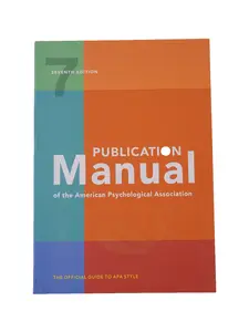 Publication Manual (OFFICIAL) 7th Edition of the American Psychological Association Seventh Edition robert greene Self-Love Psychology.