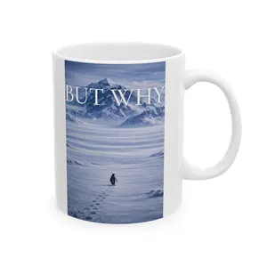 Penguin 'But Why' Ceramic Mug – Cute Viral Penguin Quote Coffee Cup (11oz & 15oz)