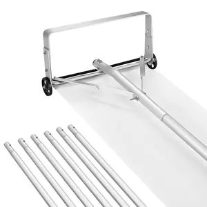 Snow Roof Rake With 18.5-Inch Aluminum Blade, 5.2 To 30-Foot Adjustable Roof Snow Scraper Featuring Wheels And Slide, Lightweight Snow Removal Tool For Home Rooftops, Snow And Debris Clearing, Leaves