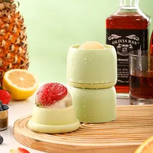 3-Piece Set Food-Grade Large Ice Ball Maker Mold for Whiskey Frozen Ice Cubes Spherical Ice Tray Silicone Tool for Home Use One set contains three molds