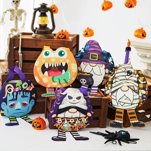 Halloween candy bags, Halloween cartoon print props, pumpkin grimace party tote bags, gift bags Felt Spooky