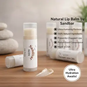 Sandbar SUDS Natural Lip Balm - .2oz Pocket Size | Ultra-Hydrating Shea & Cocoa Butter Lip Care | 100% Natural Ingredients | Prevent Chapped Lips | Made in USA