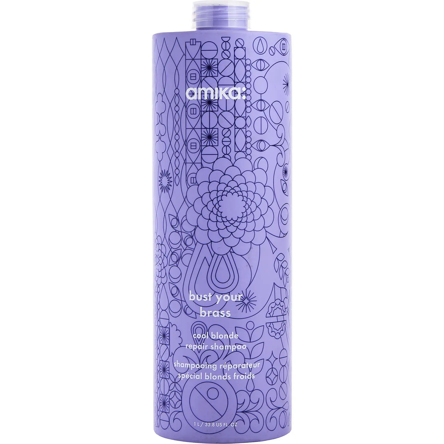 Amika By Amika Bust Your Brass Cool Blonde Shampoo For Unisex