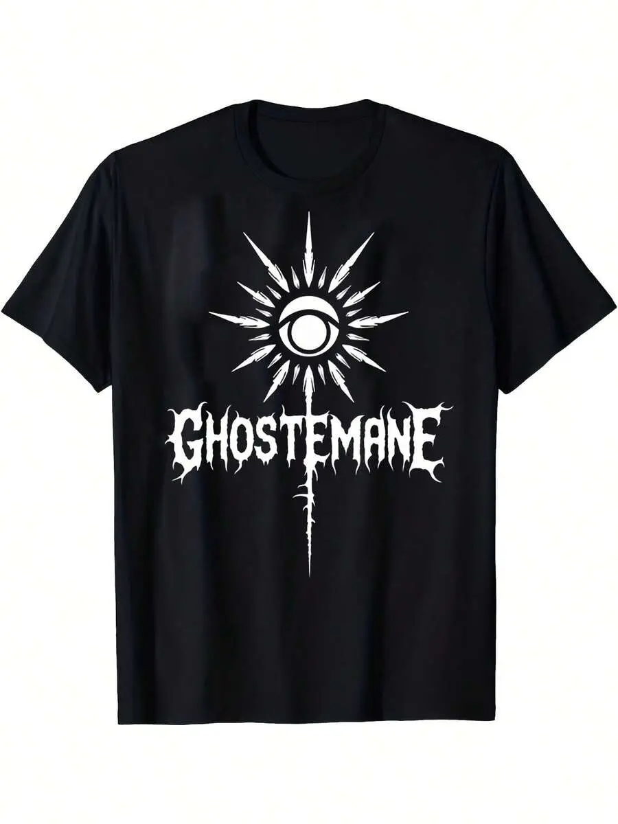 Ghostemanee Logo Printed T-Shirt, Women's Short-Sleeve Casual Outdoor Sports, Daily Wear, Holiday Gift