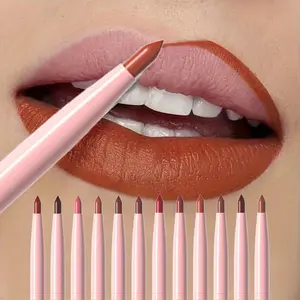 12-Piece Matte Lip Liner Set: Waterproof, Durable, Easy to Color, Long-Lasting, Suitable for All Skin Types - Perfect for Holiday-AG54G