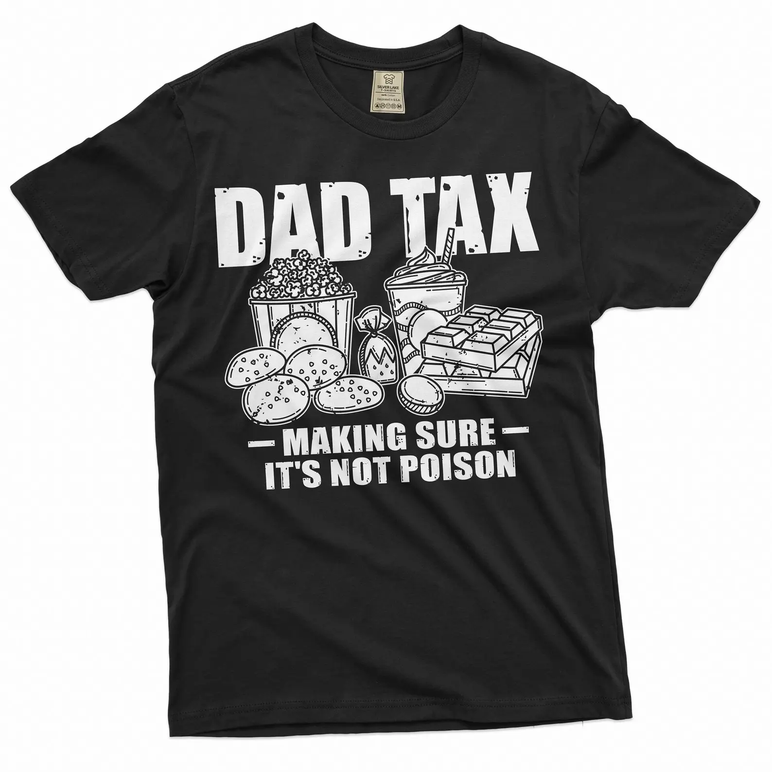 Men Father's Day father tax ensure that it is not poison Funny gift for father father birthday Christmas Father's Day T-shirt
