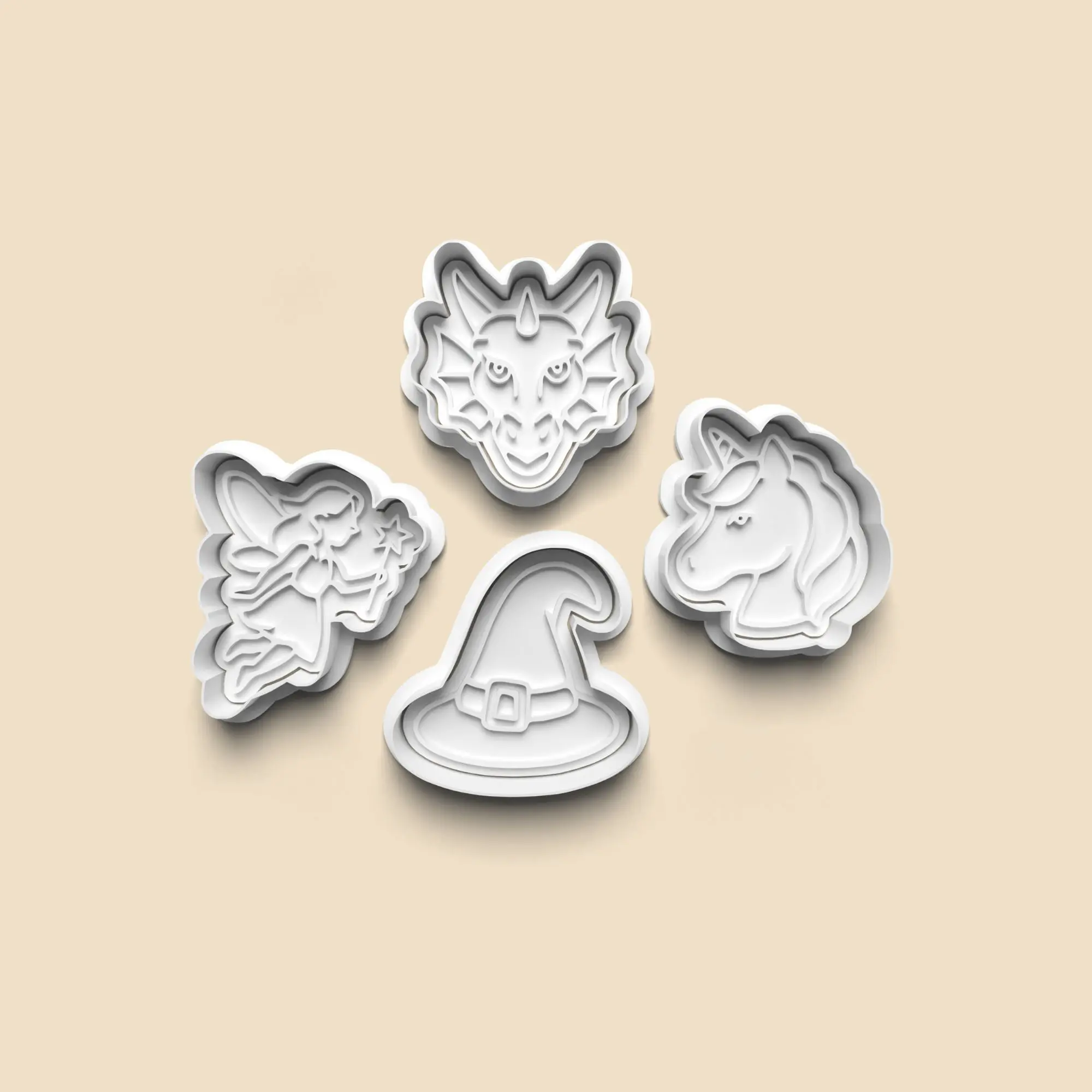 Fairytale PRV Cutter and Stamp - Fondant, Cookie, Chocolate, and More, Create Your Own Sweet Decorations