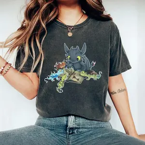 Toothless Dragon T Shirt Fantasy Animated Movie Inspired Tee