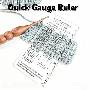 2pcs Quick Gauge Ruler for Knitting and Crochet, Accurate Tool for Measuring Stitches and Rows, No More Tedious Counting