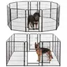 Dog Playpen Indoor, Metal 24 Inch 2 Panels Foldable Pet Fence with Door, Outdoor Small Medium Large Dog Puppy Portable Exercise Play Pen for RV Camping, Trips, Play Yard