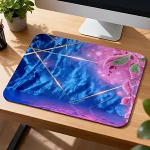 LIVEKEY Mouse Pad with "Red Step Rabbit Leap" Design - Premium Gaming Desk Mat with Reinforced Stitched Edges, Non-Slip Base, Moderate Friction for Precise Control, 10.24x8.27 inches