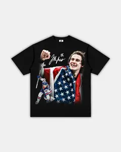Jack Hughes Golden Goal T-Shirt, Team USA Hockey Shirt, Winter Olympics Graphic Tee, Retro Sports Fan Gift, Unisex USA Hockey Tee