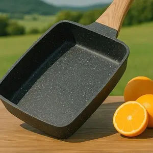 Rectangular non-stick ceramic frying pan