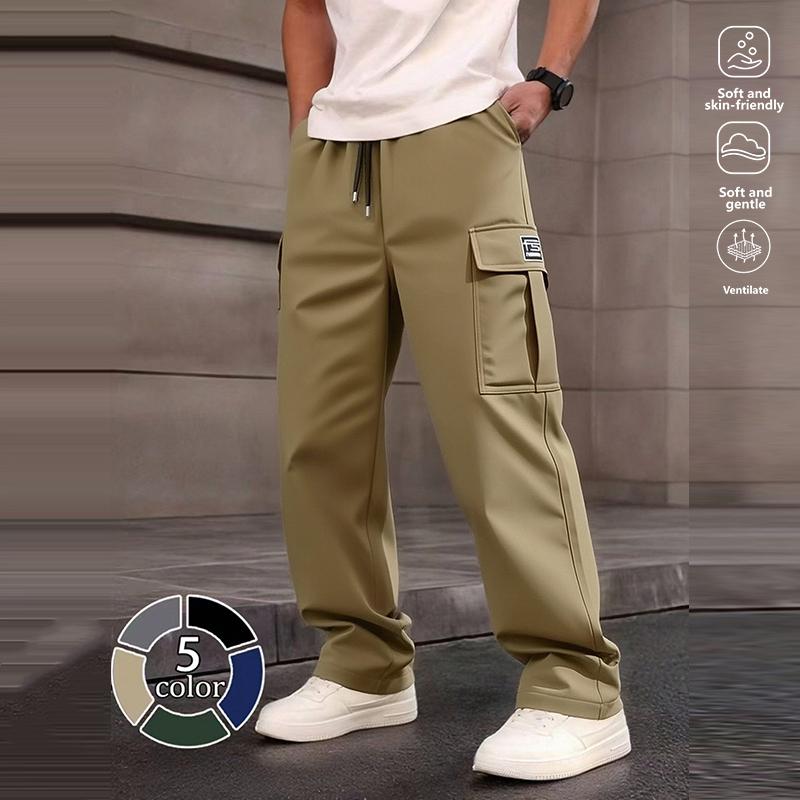 Men’s cargo pants—casual, comfortable long trousers with multiple pockets; suitable for all seasons and versatile for work, outdoor sports, and everyday wear.