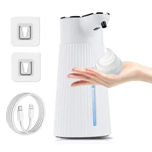 Automatic Liquid Soap Dispenser with Hook, 400ml/13.5oz, Touchless Hand Soap or Dish Soap Dispenser, Wall-Mount or Tabletop Use for Bathroom Kitchen