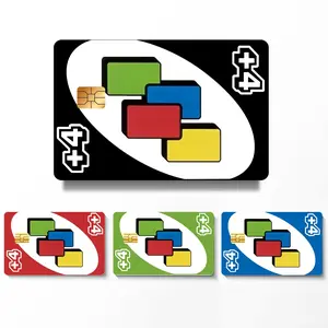 Colorful Square Pattern Credit Card Skin Sticker, 4 Counts/set Thin Waterproof & Scratch Resistant Card Sticker, Personalized Bank Card Skin Protector, Sticker Cards