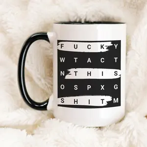 Hidden Message Mug, Hidden Swear Gift, Funny Hidden Message Cup, Mug with Curse Words, Sweary Mug, Work Bestie Gift, Humor Retirement Gift