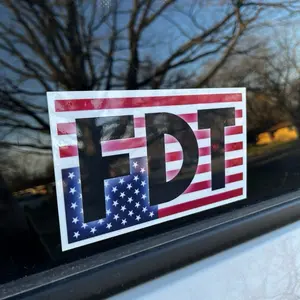 FDT Upside Down American Flag Distress Bumper Sticker 3.5x6