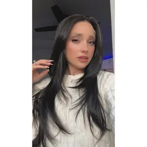 EllaRae | Eva Wig Style | Lace Front Straight Black Layered Black Wig