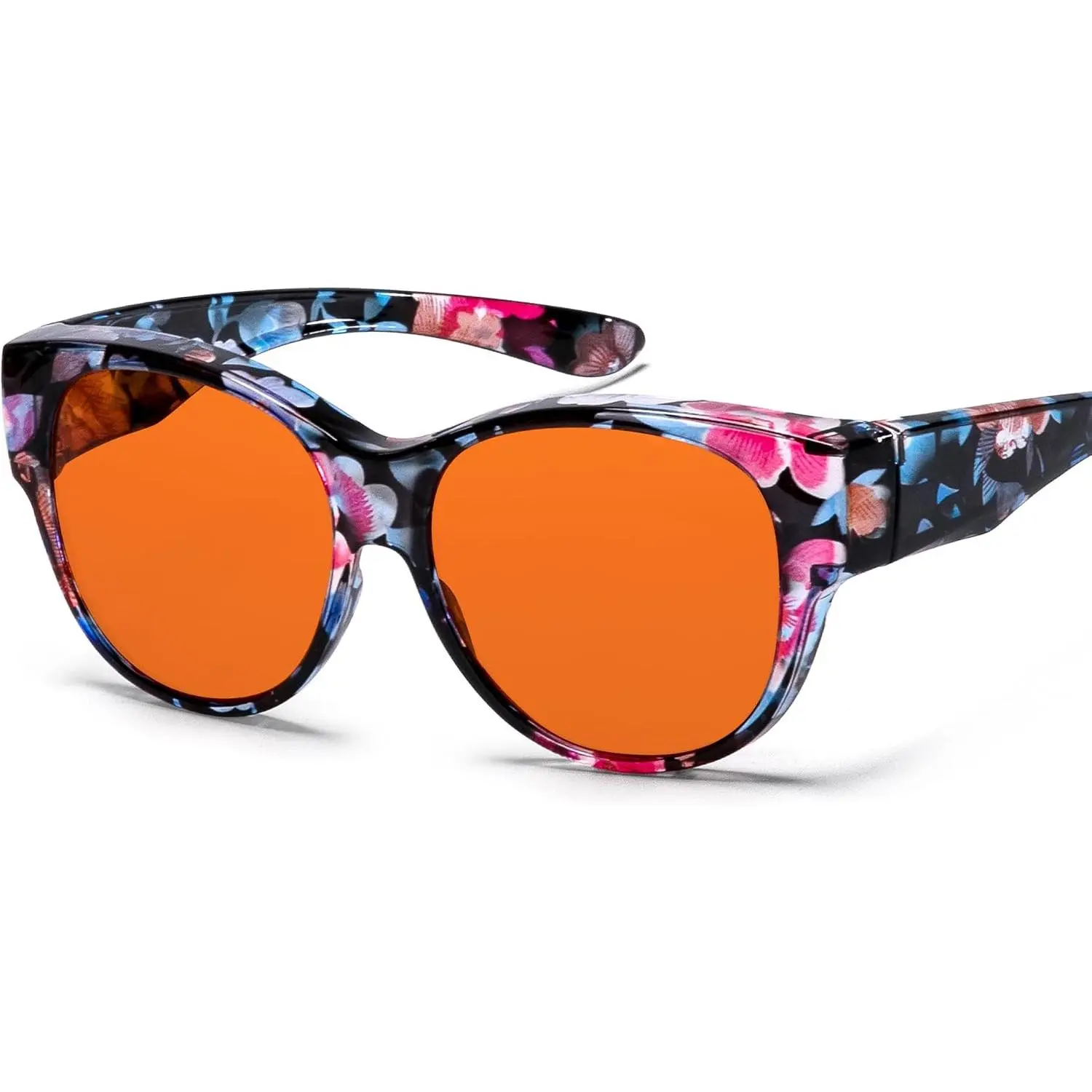 OptiCraft Blue Light Blocking Glasses Wear Over Prescription | Reduce Eye Strain, UV Protection & Block 380-500nm Rays for Gamer, Better Sleep, Amber-Orange Computer Gaming Glasses