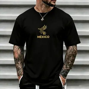 Vintage Mexican Streetwear Unisex Shirt, Mexico Eagle Empowerment Top Cultural Identity, Graphic Vintage Tee, Premium Mens Fashion Casual Round Neck T-Shirt, Unisex Vintage Graphic T-Shirt
