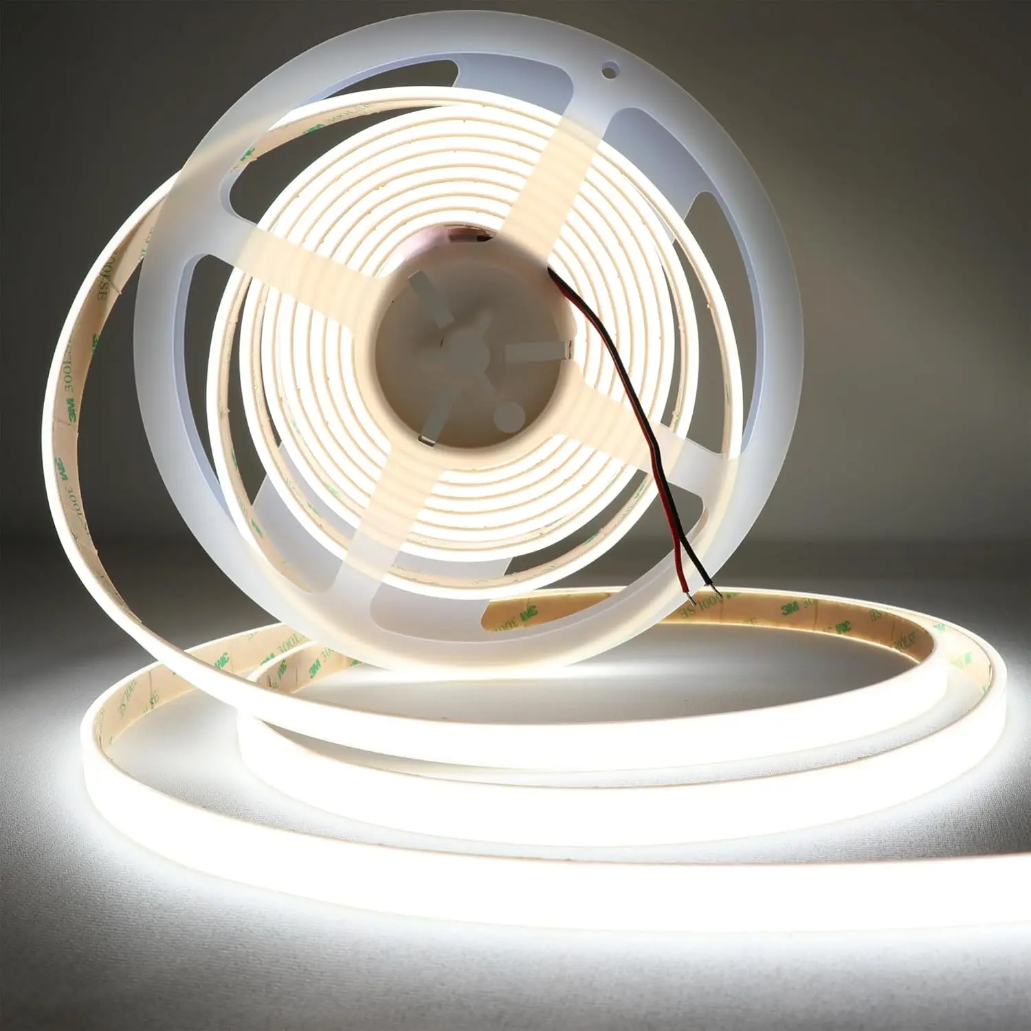 COB White LED Strip Lights 6000K 528LEDs/M 10mm DC24V  Tube LED Light Outdoor  IP67 Linear LED Tape Lights 16.4ft for Garden, Backyard, Wheel Lights