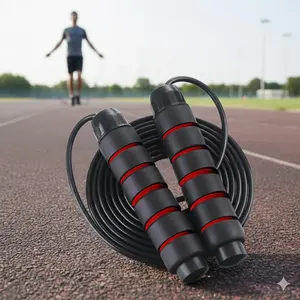 High-Speed Jump Rope with Ball Bearings, 6" Memory Foam Grip, Lightweight & Portable for Cardio, Fitness, Boxing & CrossFit. Adjustable Length, Adjustable Ropes, Smooth Rotation for Efficient Workouts. Durable & Easy to Store, Skipping Ropes