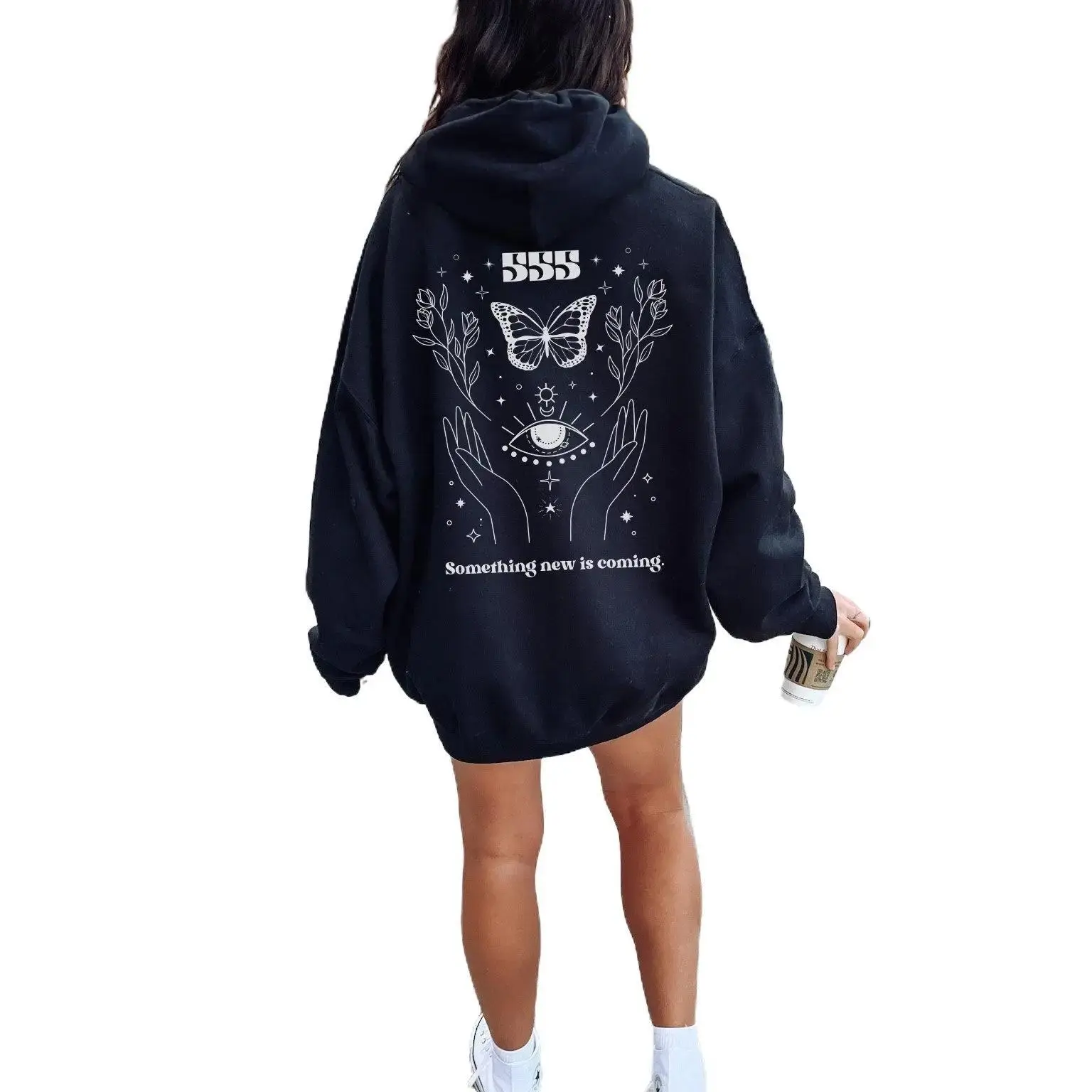 555 Angel Number Hoodie Angel Numbers 555 Hoodie Preppy Hoodie Butterfly Hoodie Evil Eye Hoodie Angelcore Mystical Hoodie Celestial Hoodie