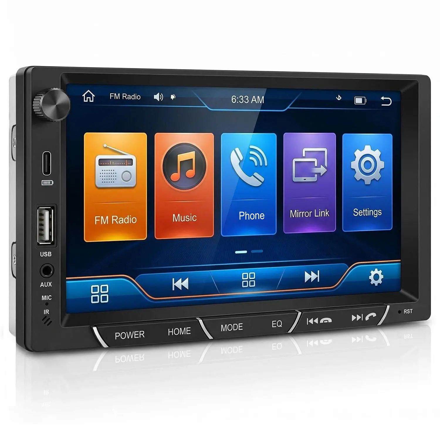 Dual Core 7-Inch Car Mp5 Player, Touchscreen Multimedia Player, Supports Wireless Carplay, Android Sync, Bluetooth-compatible Functionality