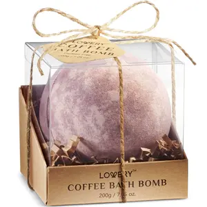 LoveryGifts Coffee Bath Bomb - 7oz Extra Large Spa Body Care Ball Nourishing