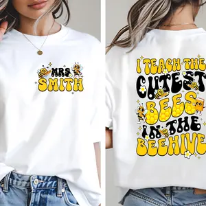 I Teach The Cutest Bees In The Beehive Shirt, Custom Shirt, Back To School Shirt, Funny Teacher Shirt, Kindergarten Teacher Shirt, Teacher Appreciation Gift, Teacher Gift