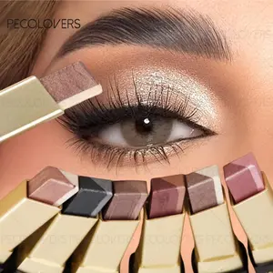 1pc Two-Tone Eyeshadow Stick With Delicate Pearlescent & Bright Shimmer, Long-Wear Smudge-Proof, Velvety Soft Texture, Trendy Eye Makeup, For Makeup Newbies & Beauty Fans, Great For Daily Wear Party & Birthday Gifts