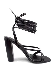 Lela Lace Up Heel - Black