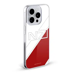 Head Case Designs EA Bioware Mass Effect Graphics N7 Logo Stripes Soft Gel Case for Apple iPhone 17